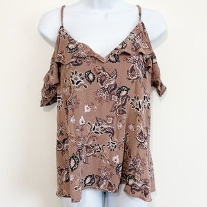 TORRID Blouse Paisley Cold Shoulder Loose Fit Size 0